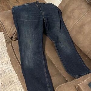 Men's Slim Straight Jeans - Dark Blue 
36x30